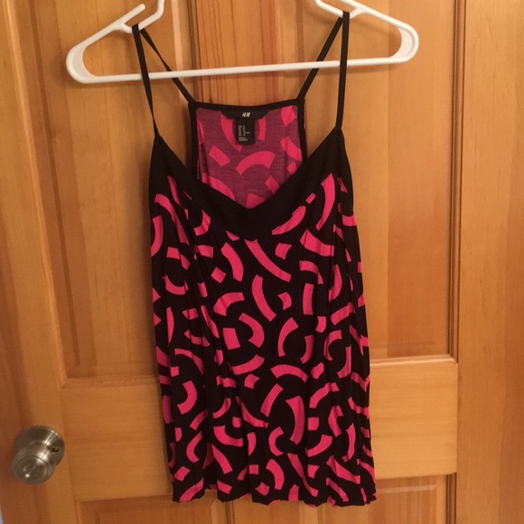 H&M black and hot pink tank top - Picture 1 of 3